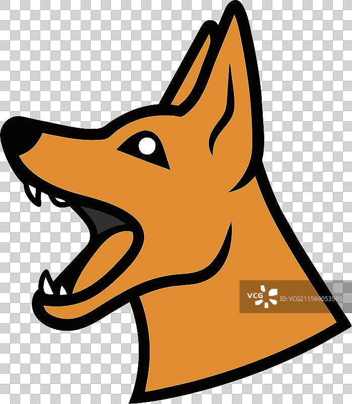 比利时牧羊犬尖叫图标图片素材