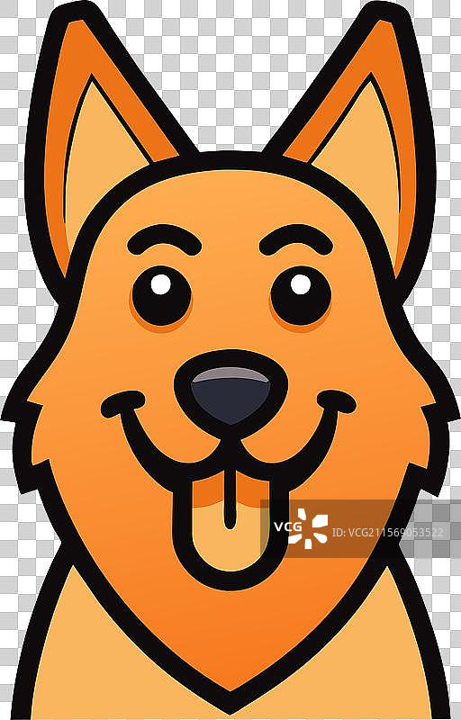 比利时牧羊犬微笑图标图片素材