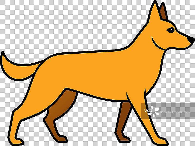 比利时牧羊犬散步图标图片素材