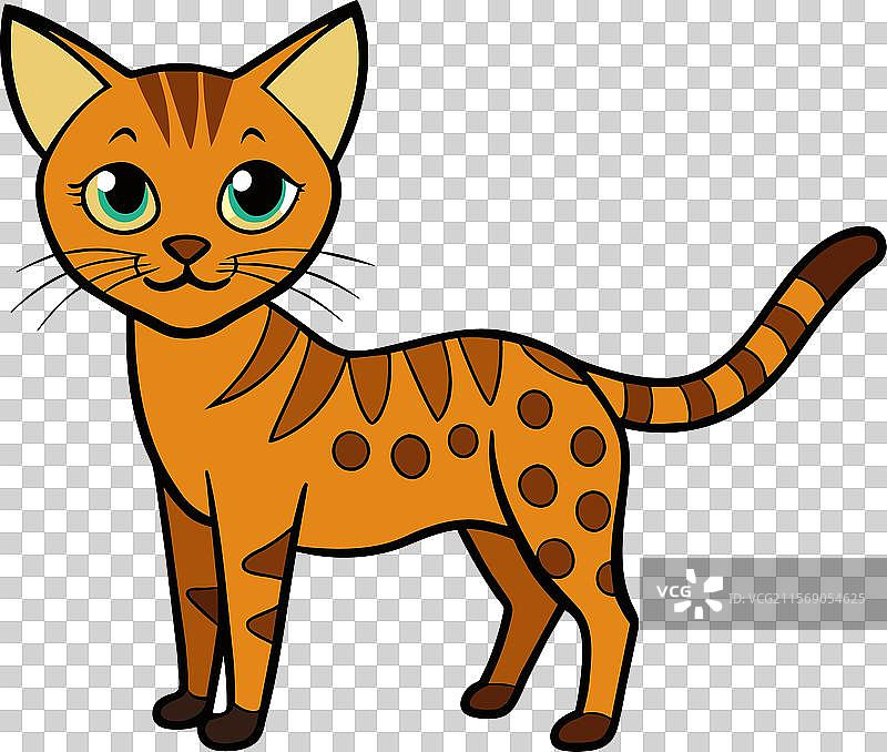 孟加拉猫站立图标图片素材