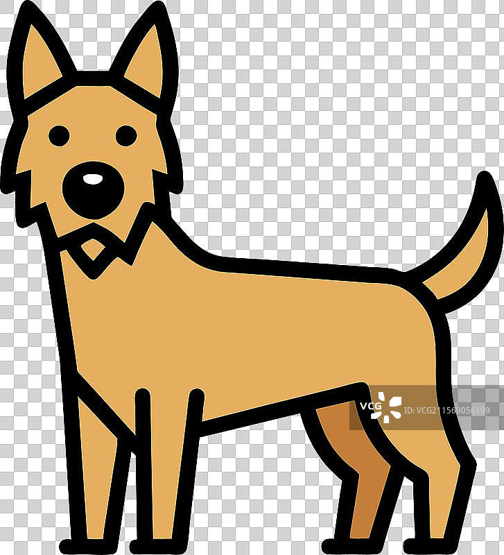 贝尔热皮卡犬跳跃图标图片素材