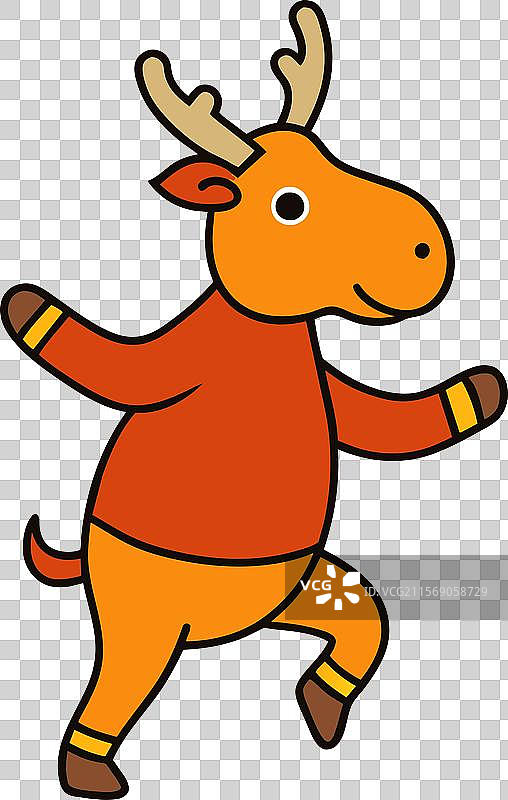 不丹塔金羚羊跳舞图标图片素材