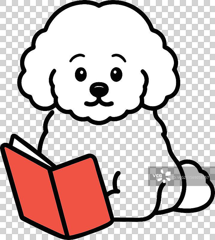 比熊犬学习图标图片素材