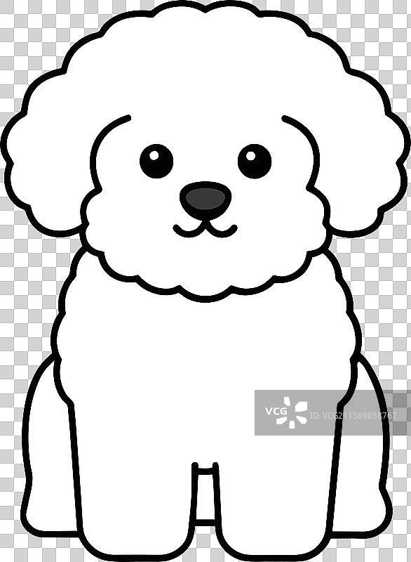 比熊犬看起来像个图标图片素材