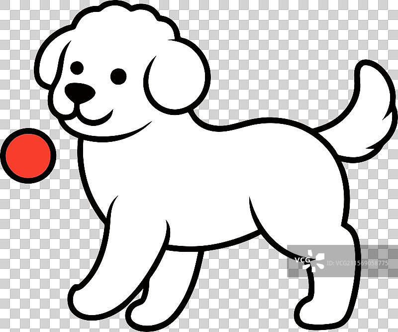 比熊犬玩耍图标图片素材