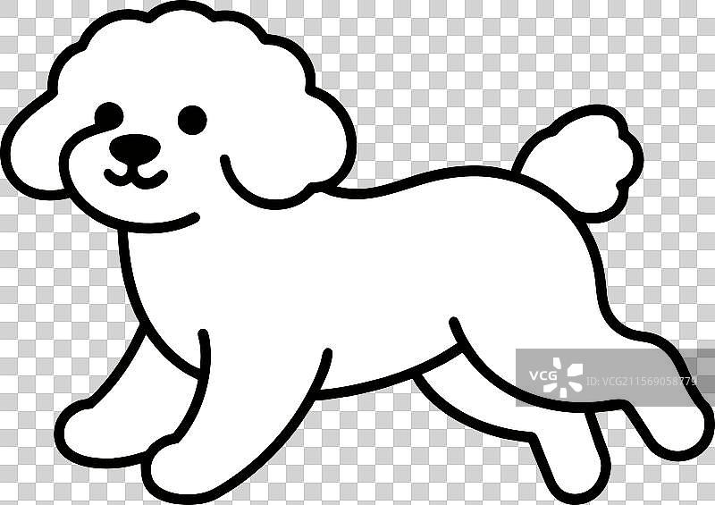 比熊犬奔跑图标图片素材