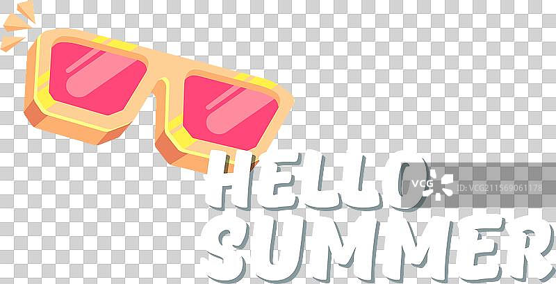 超级夏天横幅，带有文字和图案图片素材