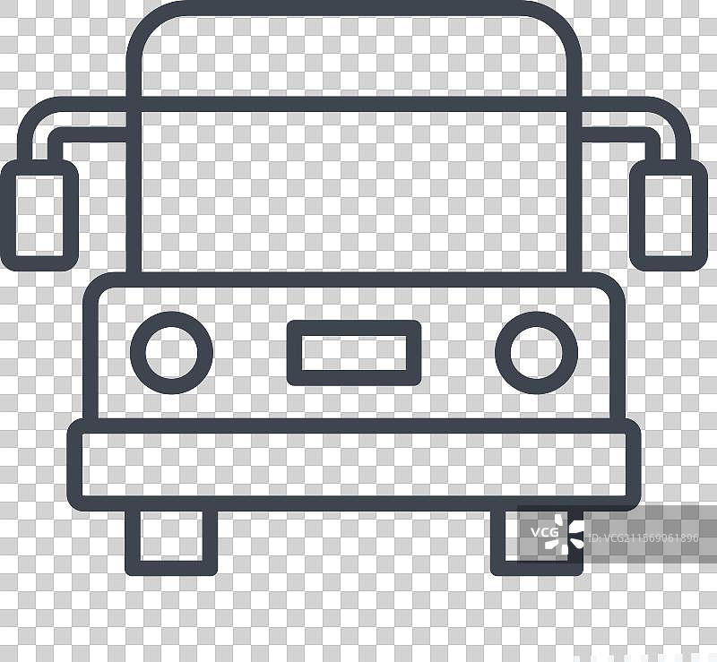 与机场符号相关的机场巴士图标线条图片素材