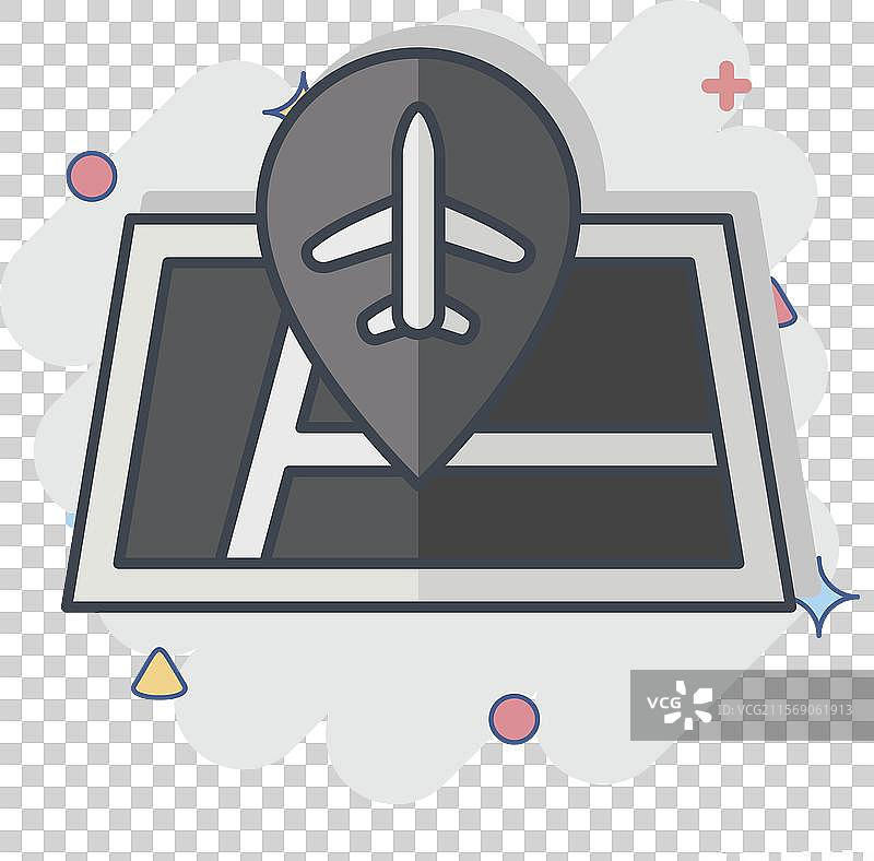 与机场符号相关的机场位置图标图片素材