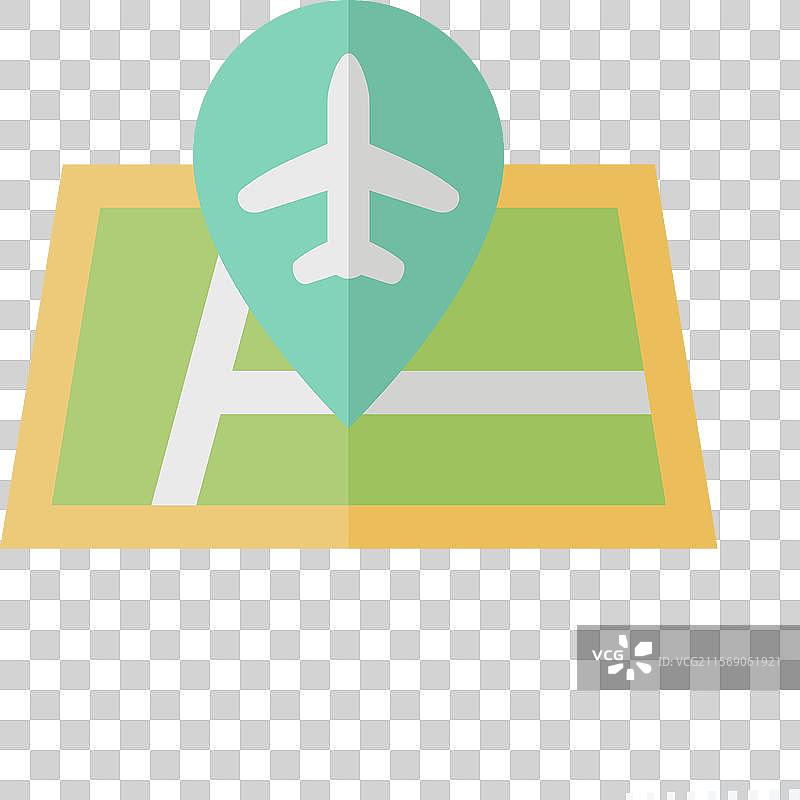 与机场符号相关的机场位置图标图片素材