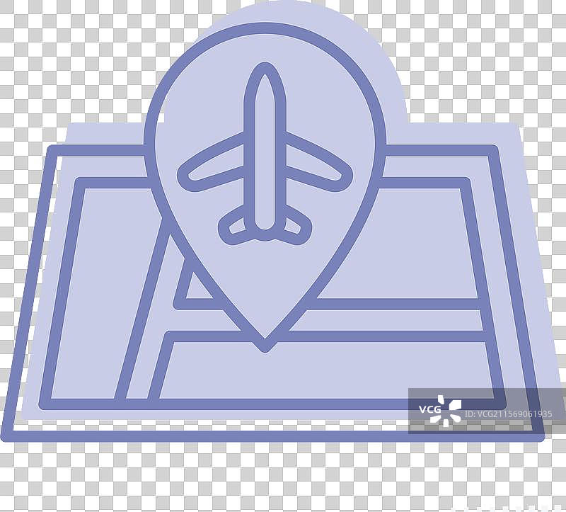 与机场符号相关的机场位置图标图片素材