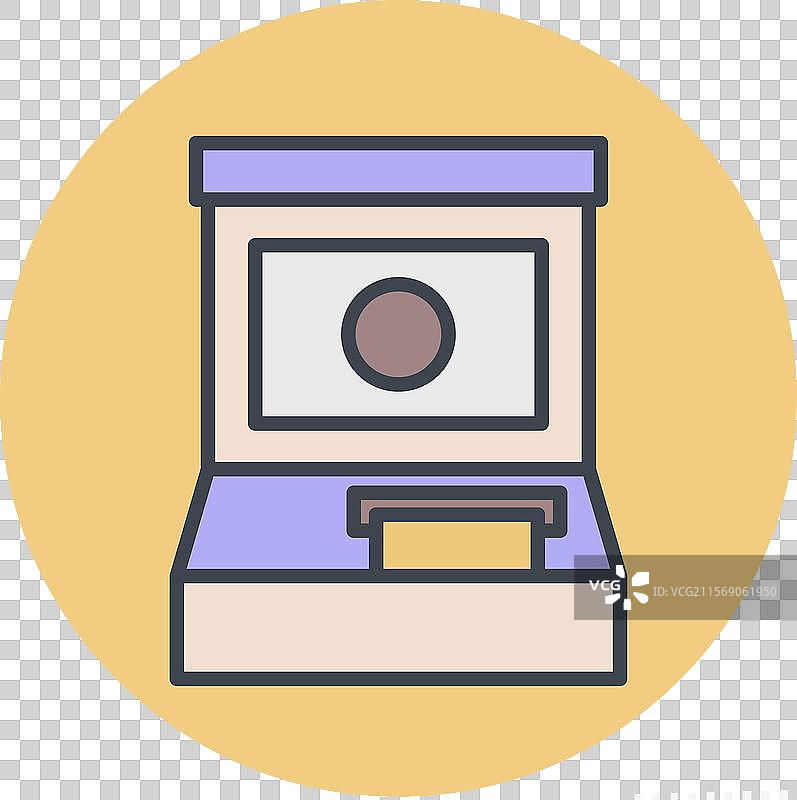 与机场符号相关的ATM图标，颜色搭配图片素材