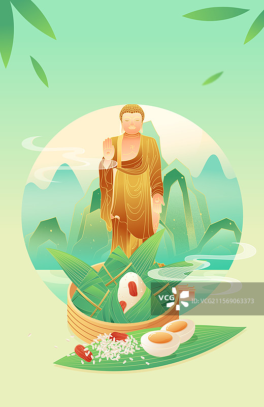 国风端午节无锡城市建筑矢量插画图片素材