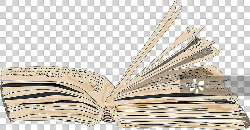 白色背景上孤立的打开书籍图片素材