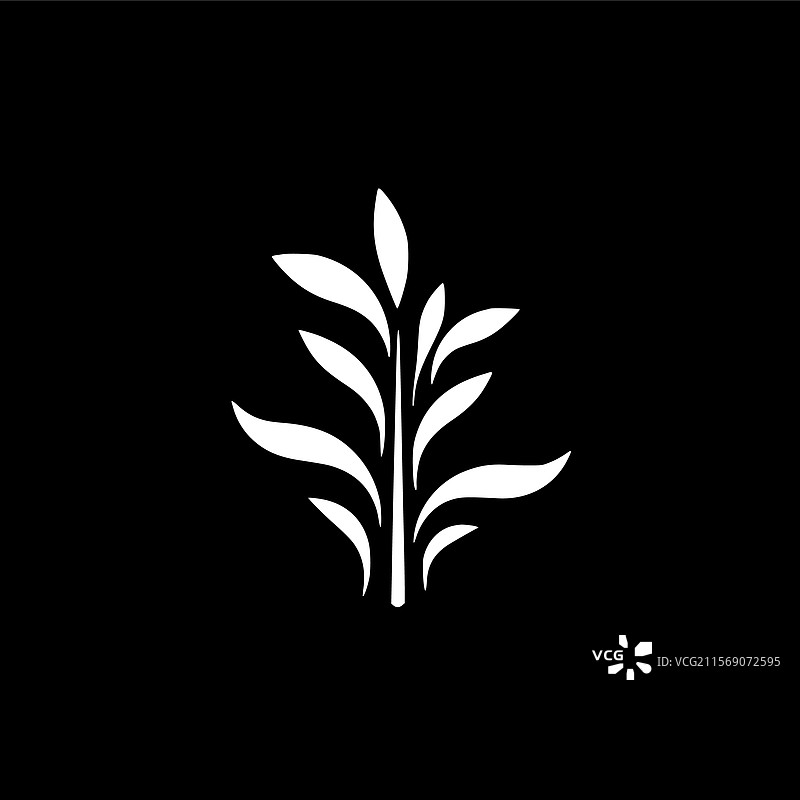 花朵 - 黑白孤立图标图片素材