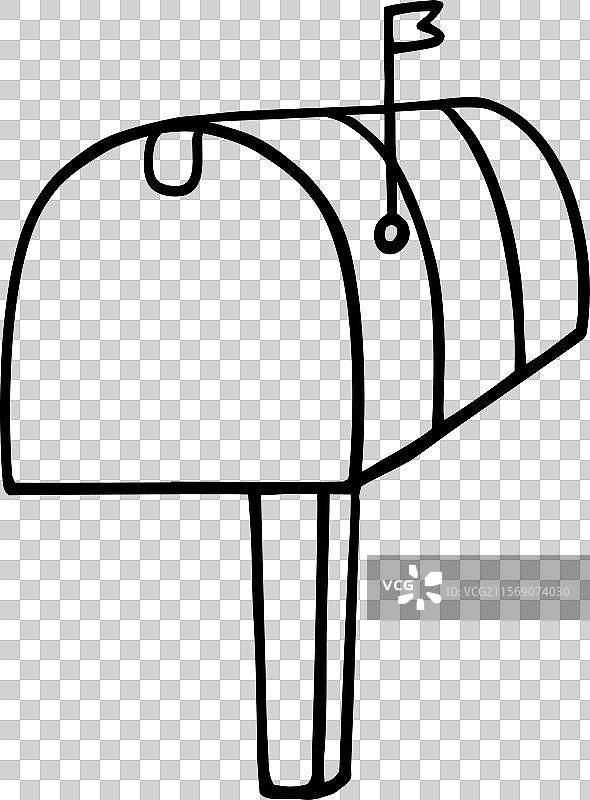 复古美国郊区手绘信箱图片素材