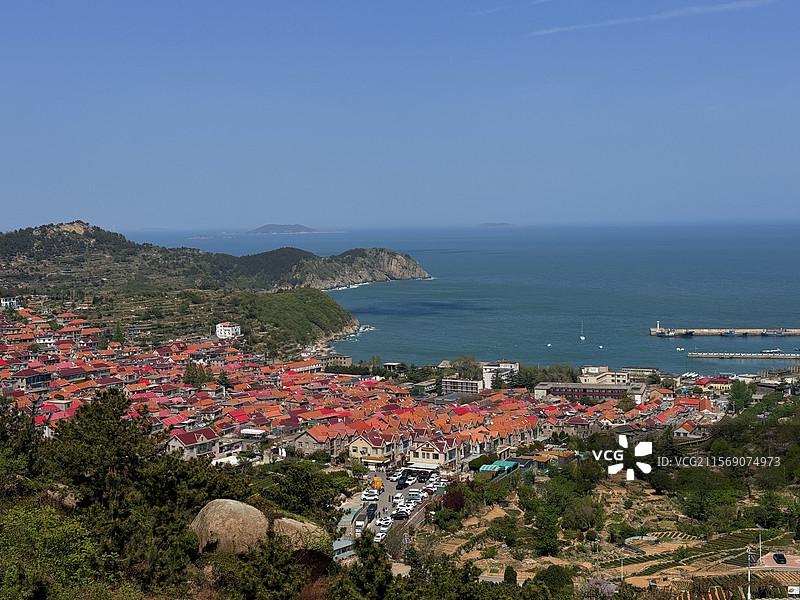 崂山青山渔村图片素材