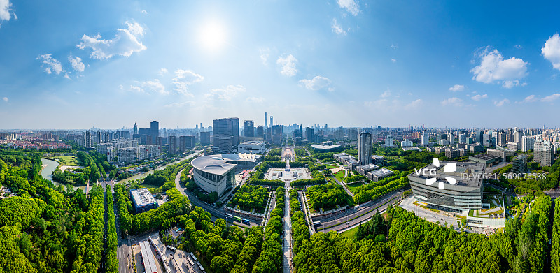 上海 世纪大道 全景图片素材