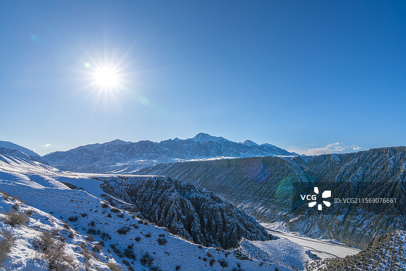 冬季 新疆独山子大峡谷图片素材