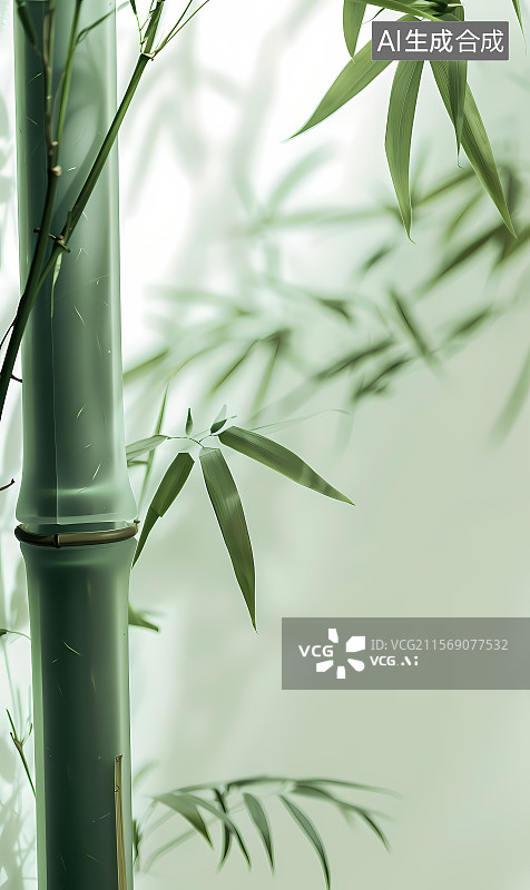 【AI数字艺术】翠竹特写图片素材