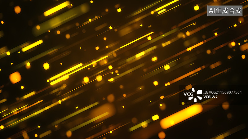【AI数字艺术】金色光线动态背景图片素材