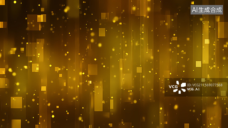 【AI数字艺术】金色，方块，背景图片素材