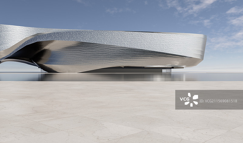 海边_金属幕墙_曲面异形_商业购物中心图片素材