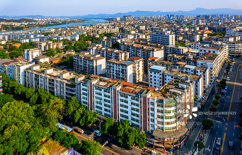江西省赣州市章贡区航拍图片素材