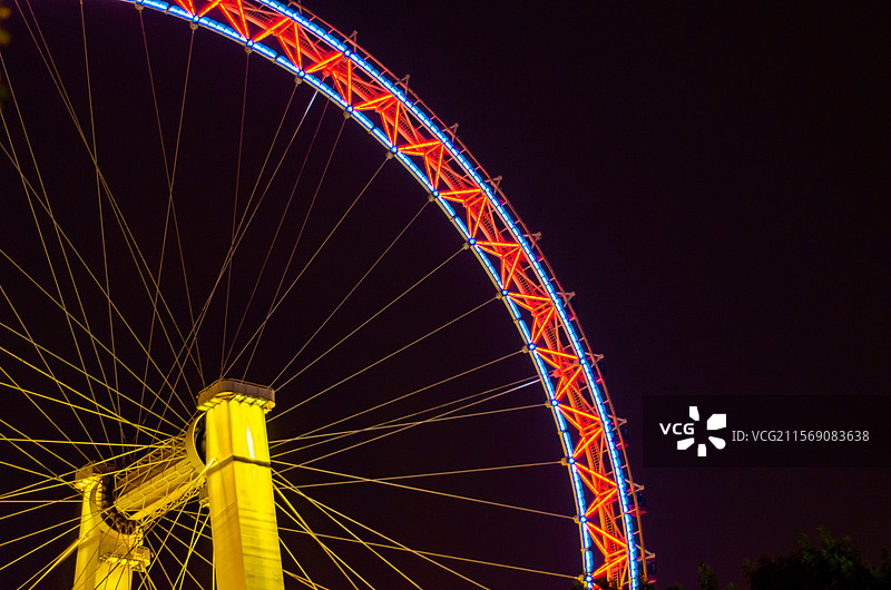 天津摩天轮局部特写图片素材