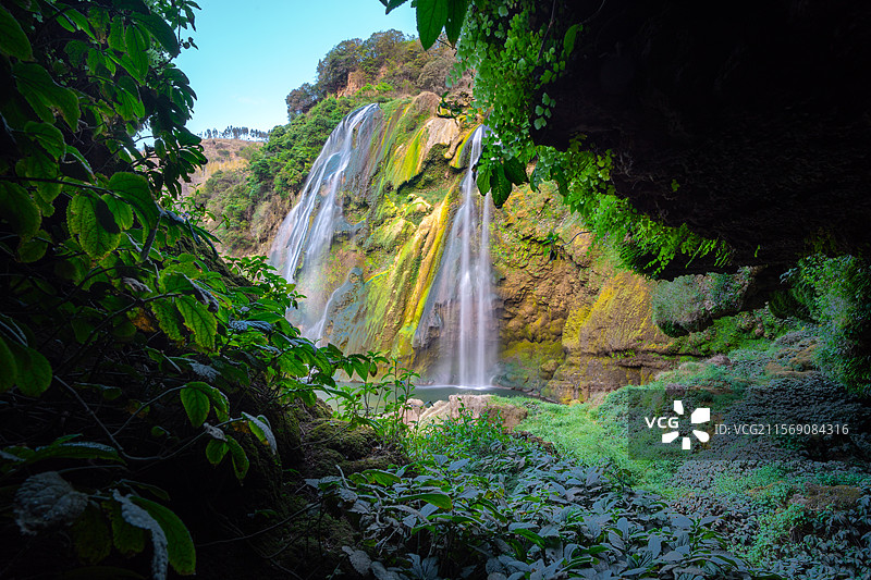昆明石林大叠水瀑布图片素材