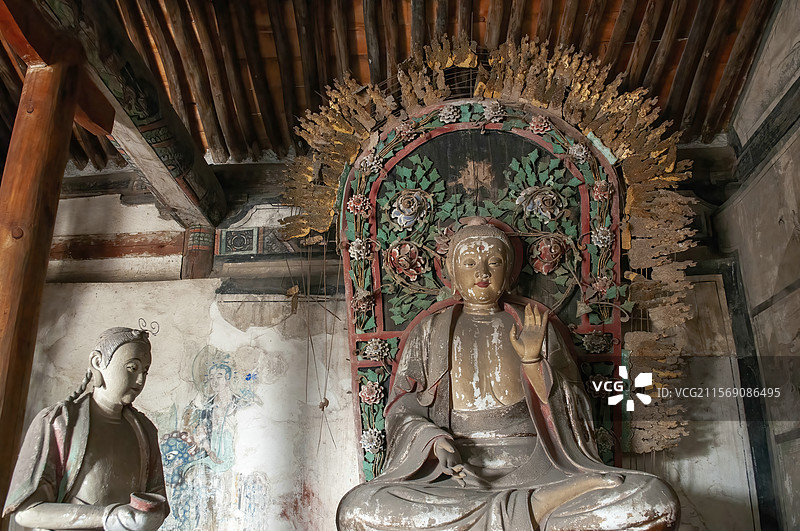 世界文化遗产目录-山西平遥镇国寺（中国现存最古老的木结构建筑之一）图片素材