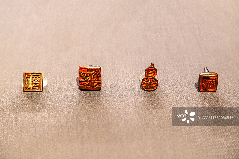 元代-铜押印 杭州博物馆图片素材