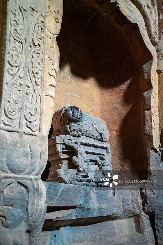 响堂山石窟    北齐皇家石窟图片素材