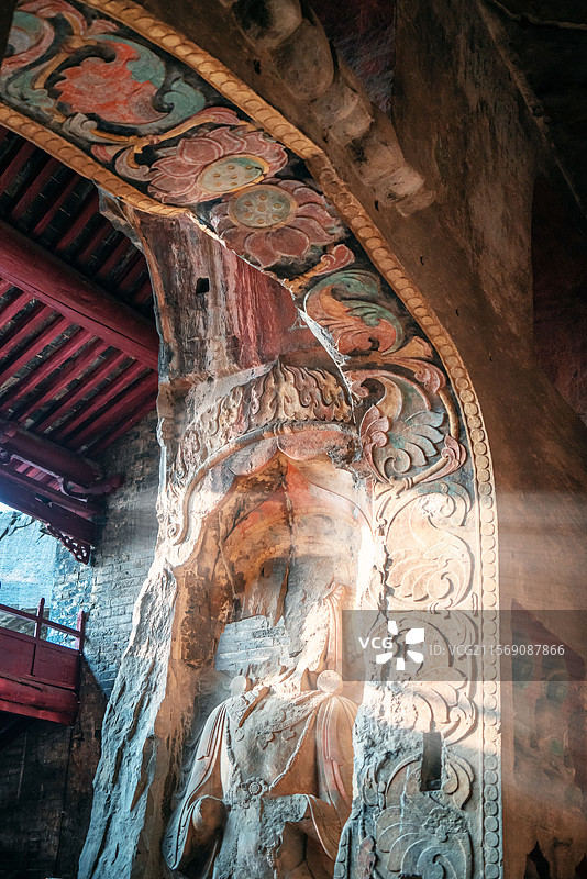 北齐皇家石窟 中国北方石窟艺术瑰宝图片素材