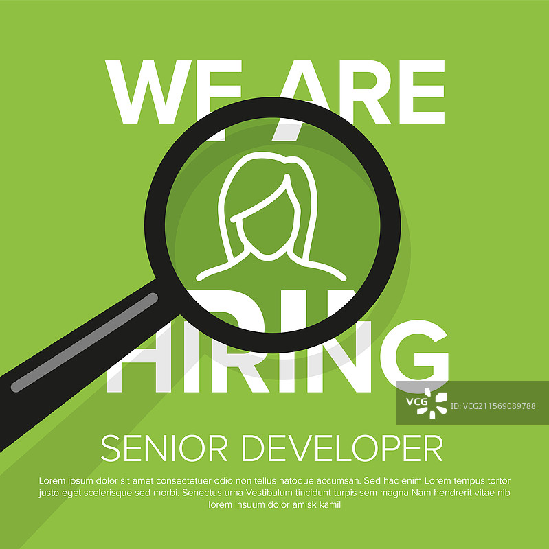 我们正在招聘极简风格的绿色模板图片素材