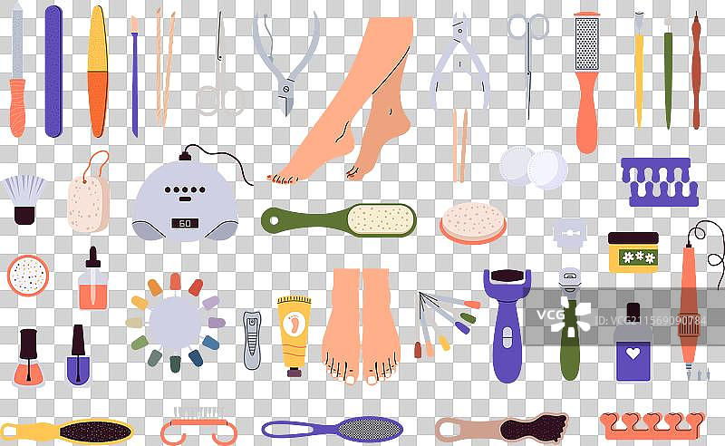 足部护理用品，指甲保护与护理图片素材