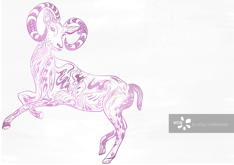 十二生肖动物羊中国风图片素材