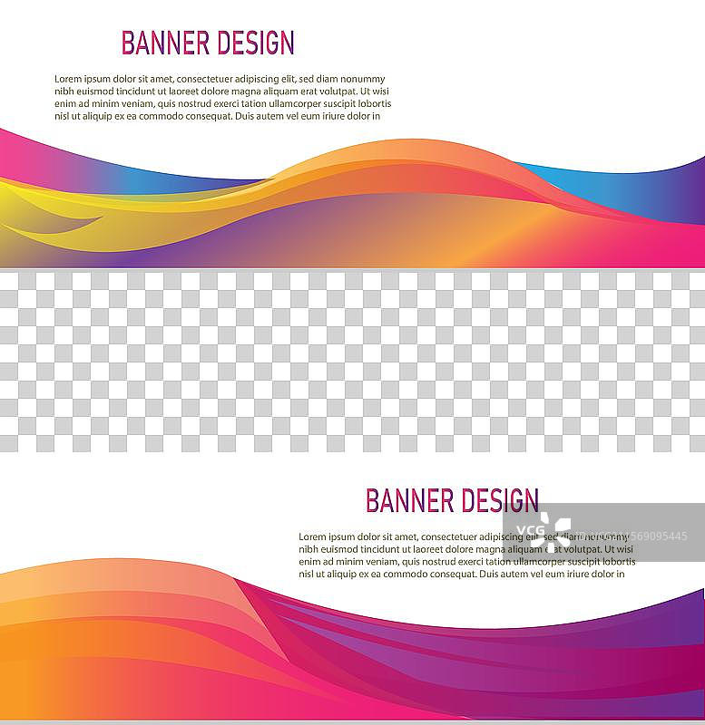 几何图形横幅设计与演示图片素材
