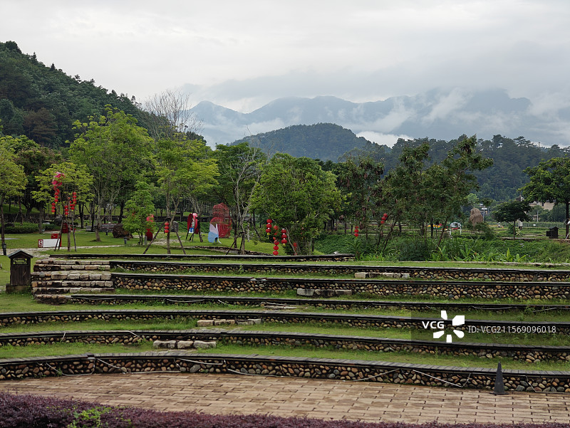 福建土楼华安大地土楼群景区图片素材
