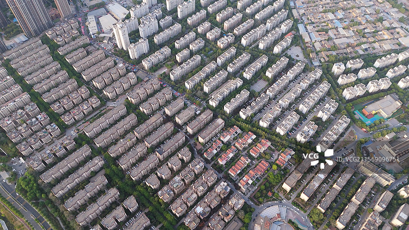 西安 西航花园 航拍图片素材