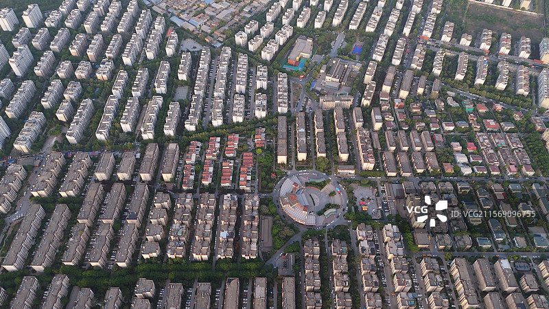 西安 西航花园 航拍图片素材