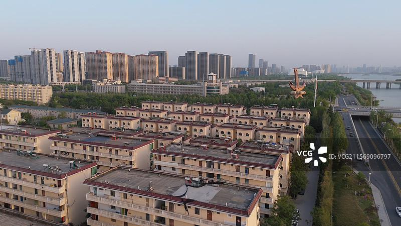 西安 西航花园 航拍图片素材