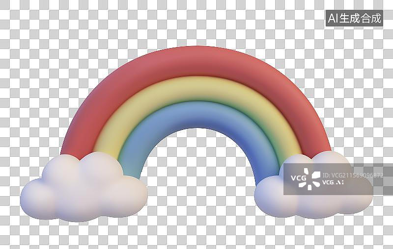 【AI数字艺术】免扣元素彩虹3d图标图片素材