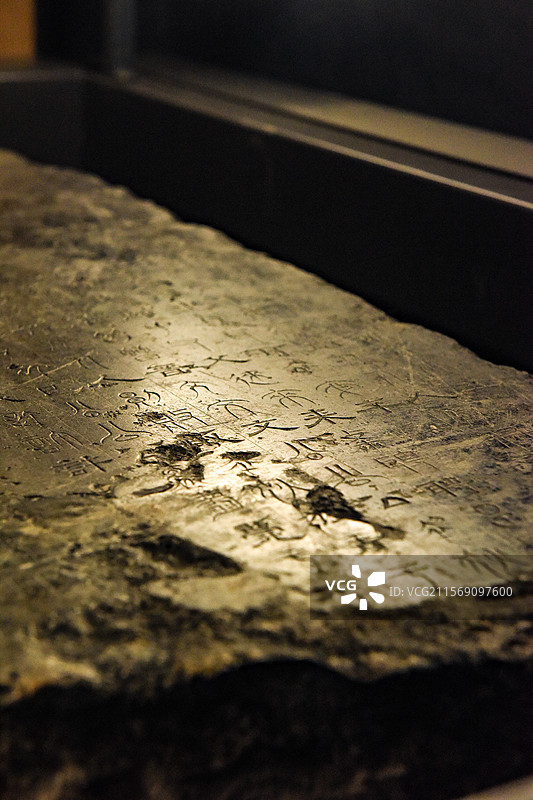 曹魏时期正始石经文物特写（洛阳博物馆馆藏）图片素材