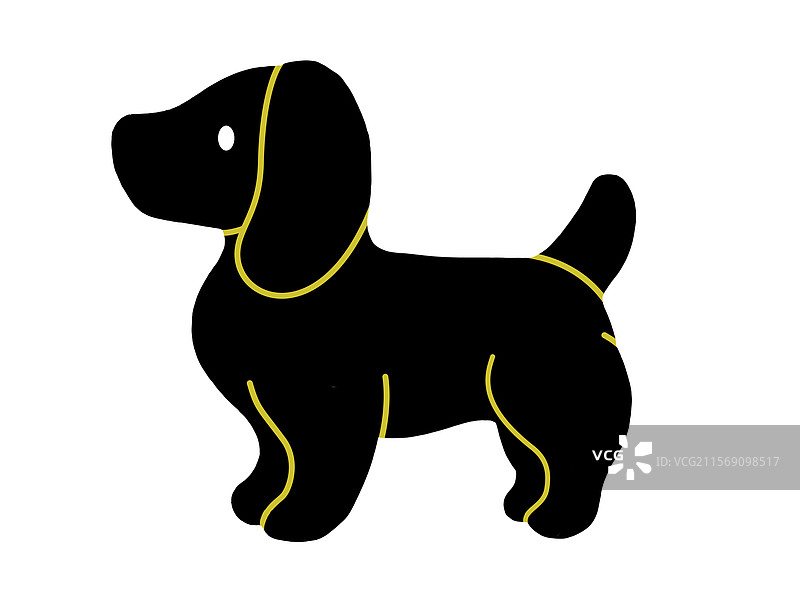 剪影小狗图片素材
