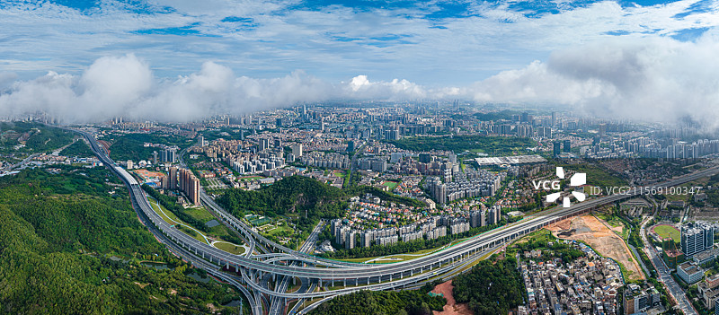 中山市金字山互通立交 城市风景图片素材