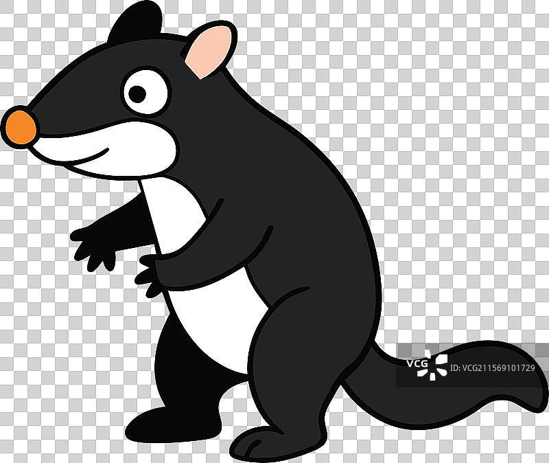 浣熊鼠玩耍图标图片素材