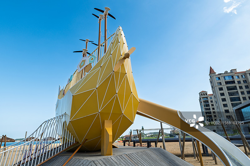 山东威海日落湾风光图片素材