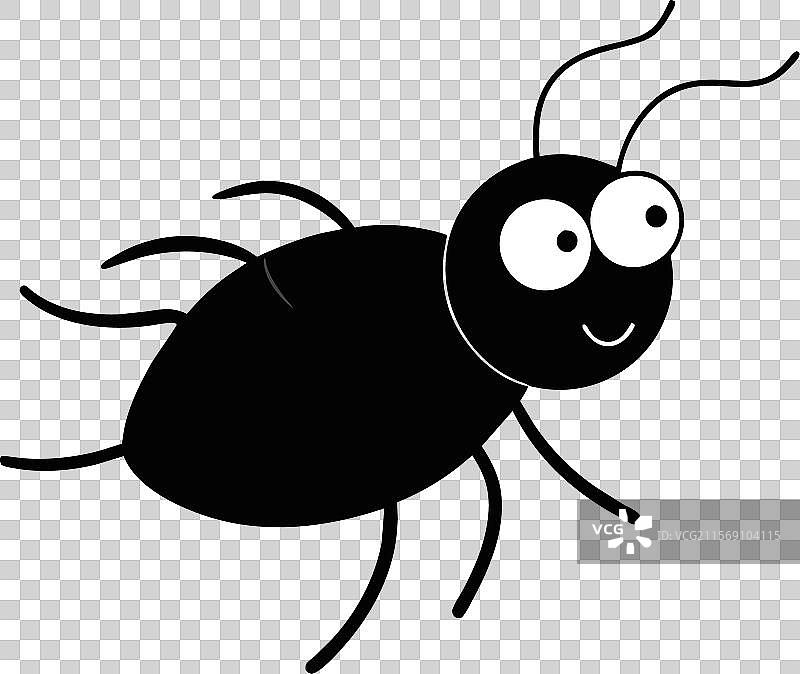 黑蚜虫游泳图标图片素材