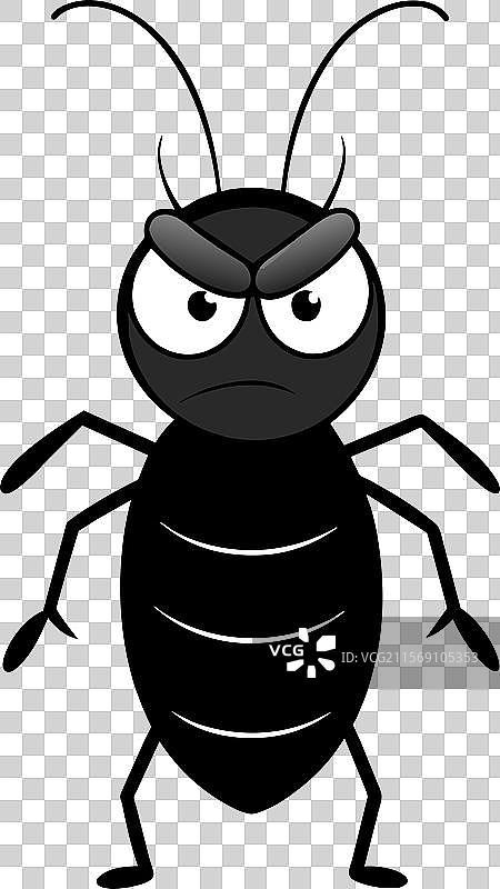 黑色蚜虫击打图标图片素材